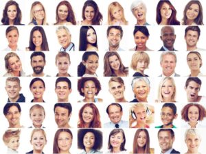 women faces collage different women faces collage woman faces smiling laughing positive emotions emotional expression 164316147
