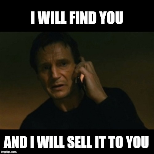 marketing greater fool i will find you i will sell it to you meme