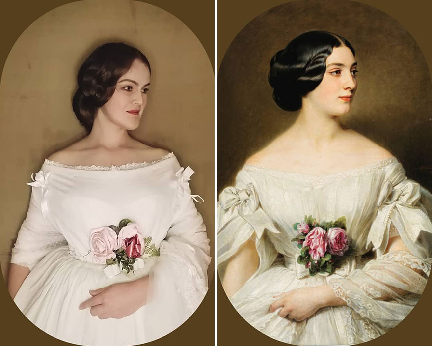 Hermann Winterhalter Portrait Of Clementine De Boubers Baronne Renouard De Bussierre 1854