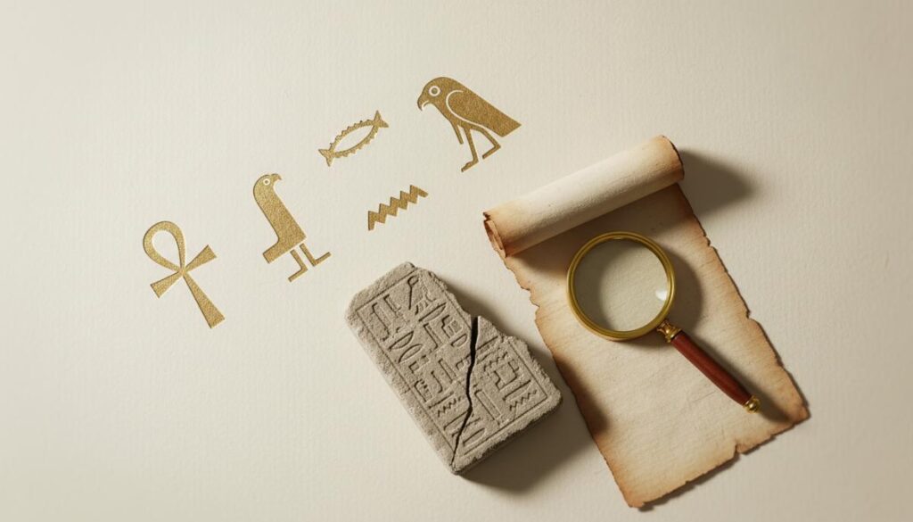 أسرار الهيروغليفية المصرية: كيف فك العلماء رموز لغة الفراعنة؟ 1 ancient egyptian hieroglyphs history decipherment