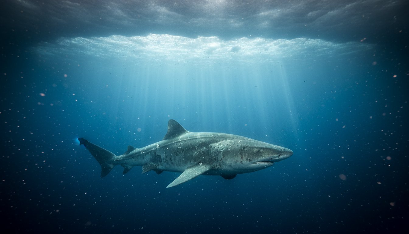 shark sighting antarctica semi frozen waters scientific analysis