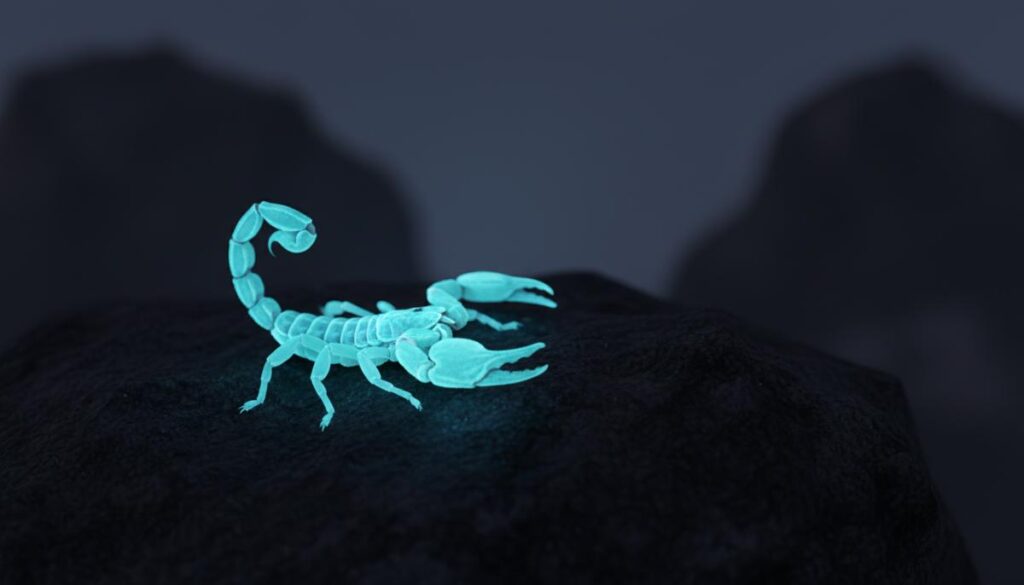 why do scorpions glow in the dark