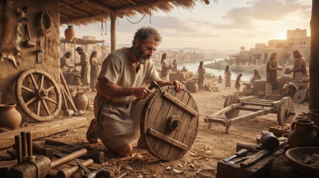 how was the wheel invented