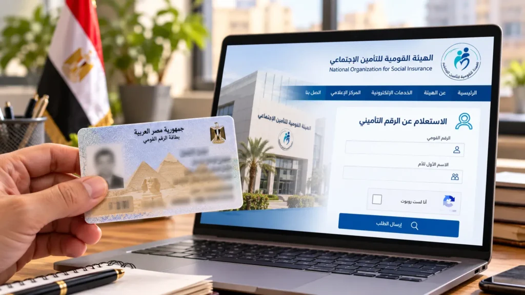 الرقم التأميني بالرقم القومي .. الاستعلام الرسمي 1 الاستعلام عن الرقم التأميني بالرقم القومي عبر الهيئة القومية للتأمين الاجتماعي