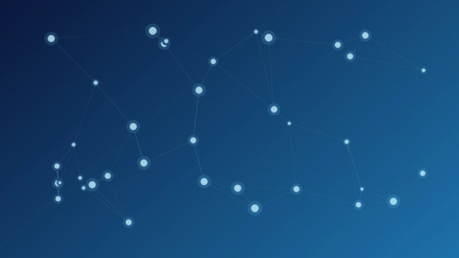 How to Use AI at Work in 2026: A Practical Guide for US and European Professionals 1 Abstract network of glowing blue nodes connected by thin lines on a dark gradient background