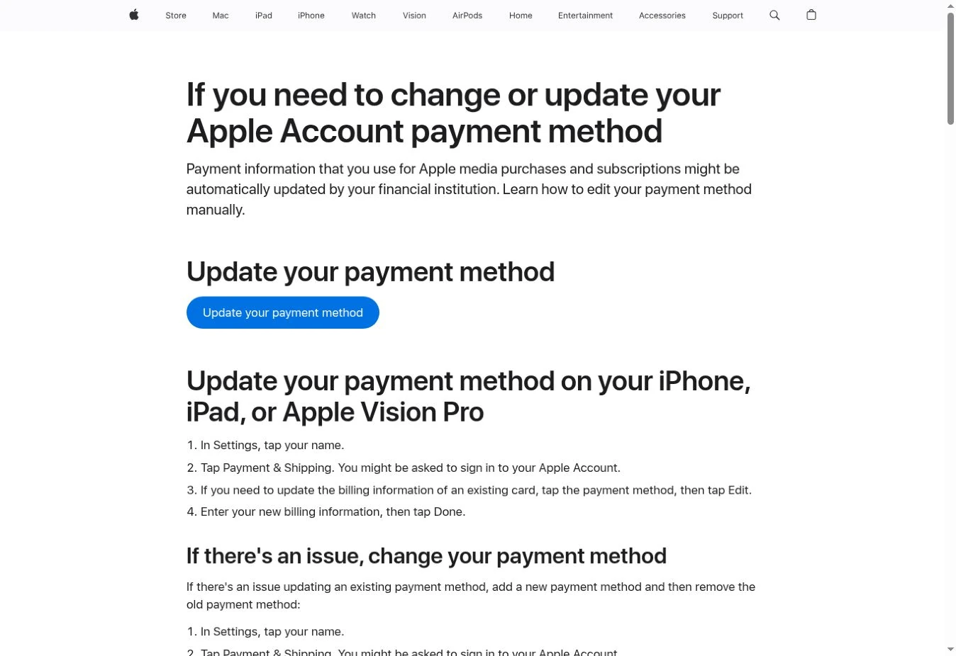 الآيفون يطلب Verification Required لتطبيق مجاني؟ حل مشكلة App Store 3 صفحة دعم Apple وتعليمات تحديث الدفع على الآيفون
