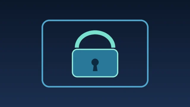 Illustration of a digital security padlock representing Chrome and Android HTTPS certificate protection