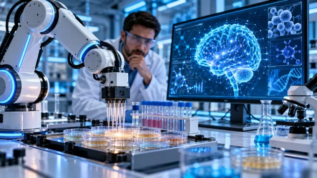 نظام EvoScientist للذكاء الاصطناعي يجري تجارب علمية باستخدام مختبر روبوتي