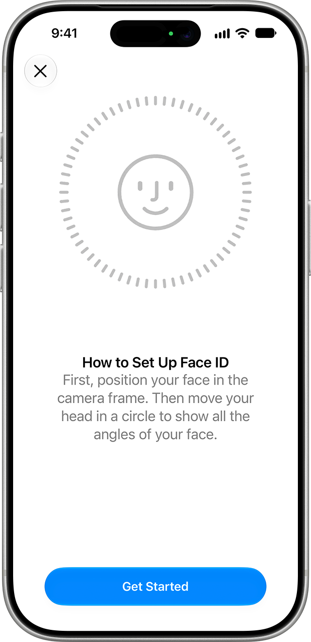 Face ID Not Working on iPhone? Diagnose and Fix It 3 Apple Support screenshot showing the circular guide used during Face ID enrollment
