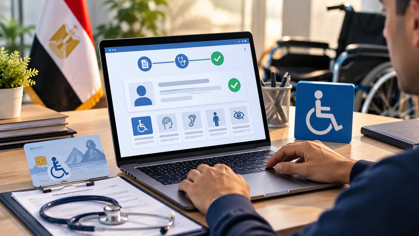 الاستعلام عن نتيجة الكشف الطبي لبطاقة الخدمات المتكاملة بالرقم القومي: الرابط والخطوات وحل المشكلات 1 شخص يستعلم إلكترونيًا عن الكشف الطبي لبطاقة الخدمات المتكاملة في مصر