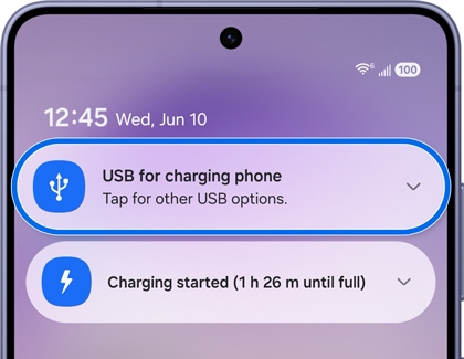 Android Auto Keeps Disconnecting? How to Fix USB and Wireless Dropouts 2 Samsung’s published Galaxy screenshot highlights the USB charging notification that opens USB connection options