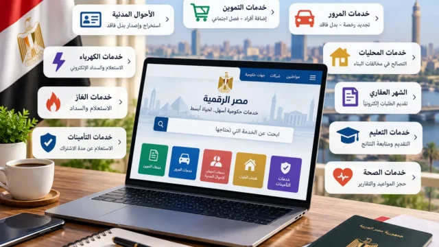 الخدمات الحكومية الإلكترونية في مصر التي يمكن الوصول إليها من المنزل