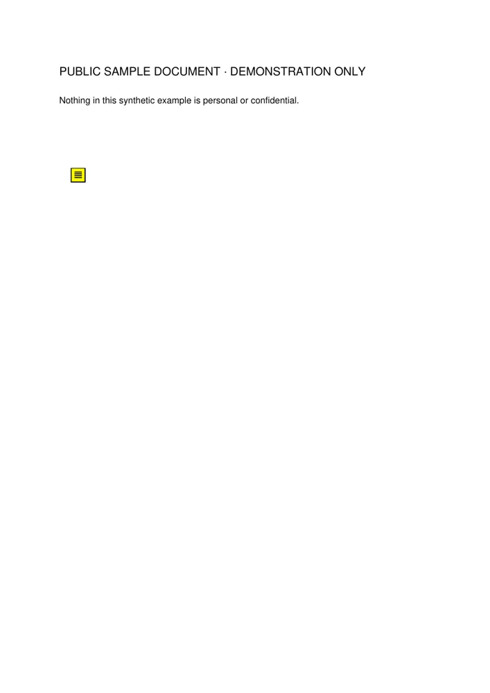 How to Remove Hidden PDF Metadata Before Sharing a Document 2 Actual rendered page of a synthetic PDF used to test metadata removal while its extractable hidden text and attachments remain