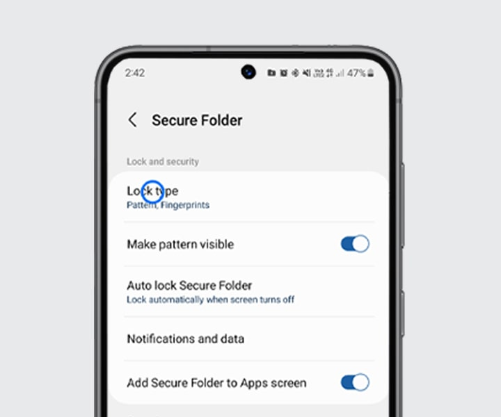 Samsung Secure Folder Forgot PIN and No Reset Option: What You Can Do 5 Samsung Australia support image showing Lock type in Secure Folder settings