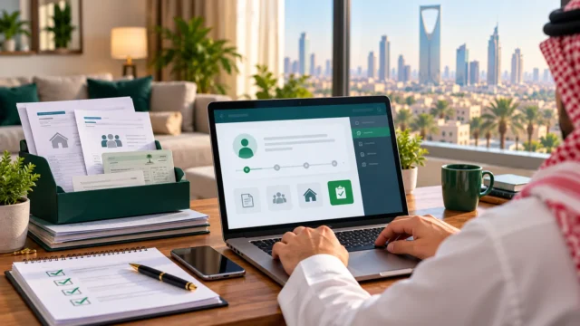 مستخدم في السعودية يراجع بيانات الأسرة والسكن على منصة دعم إلكترونية قبل تقديم اعتراض على عدم أهلية الضمان الاجتماعي المطور