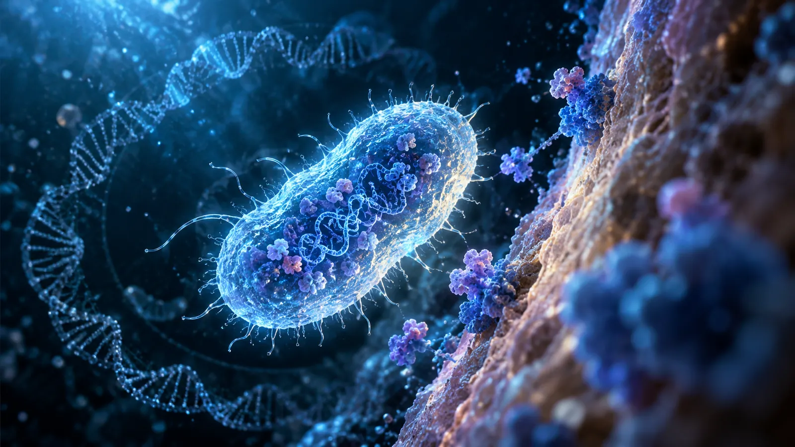Scientists Found an Archaeon With a Record-Tiny Genome — Is This Near the Minimum Needed for Life? 1 Scientific illustration of a tiny archaeal cell with an ultra-reduced genome and DNA molecules