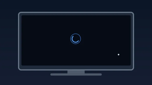 Windows 11 desktop showing a black screen after sign-in on a laptop monitor
